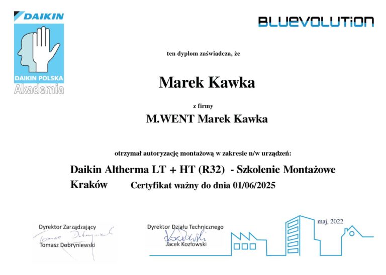 Certyfikat-Daikin
